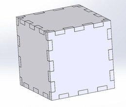 cube of papier carton or plastique boîte vide disjoint paquet jeux jouets 3d print model - Mito3D