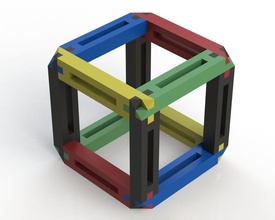 cube constructor puzzle item element square solidworks printable toy diy game box art decor miniature math edge design knot geometric games toys 3d print model - Mito3D