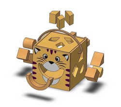 cubo logica giocattolo giocattoli Casa edificio tecnologia attività commerciale corpo pubblicità Giochi puzzle 3d print model - Mito3D