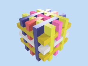 cubo puzzle geometrico giocattolo intelligenza legna plastica accessorio Giochi giocattoli 3d print model - Mito3D