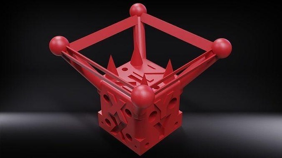 cube version 2 étalonnage tester optimal paramètres chaîne cordage pont loisir diy mécanique pièces 3d print model - Mito3D