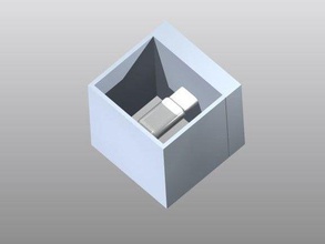 cube wall lamp house design lighting aluminum compact fixture 3d print model - Mito3D