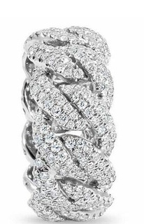 cubique éternité cubique éternité chaîne bracelet bague engagement imprimable argent sterling bijoux anneaux 3d print model - Mito3D