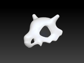 cubone crânio 3d impressão pokémon 3dprint cuboneskull jogos brinquedos 3d print model - Mito3D