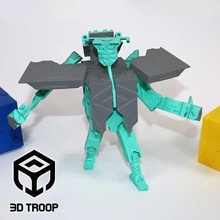 cubot print in place robot rompecabezas larva moscardón 3dtroop pepita impresión sitio desafío robótica robo robo3d juegos juguetes 3d print model - Mito3D