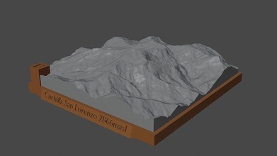 cuchilla san lorenzo mountain landscape volcano terrain environment nature photogrammetry elevation dem science 3d print model - Mito3D