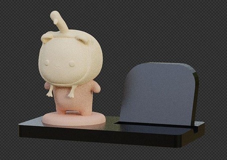 cuddly bear kawai teddy 3d whatsapp art sculptures 3d print model - Mito3D