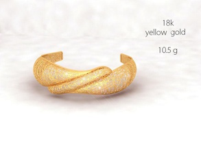 brazalete pulsera oro dorado joyería joya 3d impresión imprimible prototipos prototipo emitir fundición joyas imprimante or bibelot bisutería esposas 3d print model - Mito3D