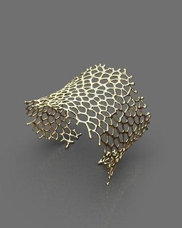 manguito pulseira ouro dourado pulseira manguito joalheria jóias impressão impressão imprimível prototipagem fundida joia imprimante bijuteria bijuterias pulseiras prata moda moderno 3d print model - Mito3D