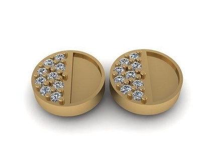 gemelos anillo arete imprimible joya hombres diamante colgante pendiente solitario mujer Moda nupcial oro compromiso indio joyería belleza lujo 3d print model - Mito3D