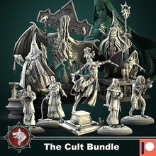 cult bundle 10 unique miniatures pre-supported tabletop boardgame boardgames 3dminiatures fantasy toys diy highquality sculpt zbrush creature monsters games board 3d print model - Mito3D