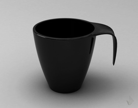 cup 009 tazza maniglia tazze caffè casalinghi tè stoviglie contenitore bevanda cenare camera porcellana casa cucina 3d print model - Mito3D