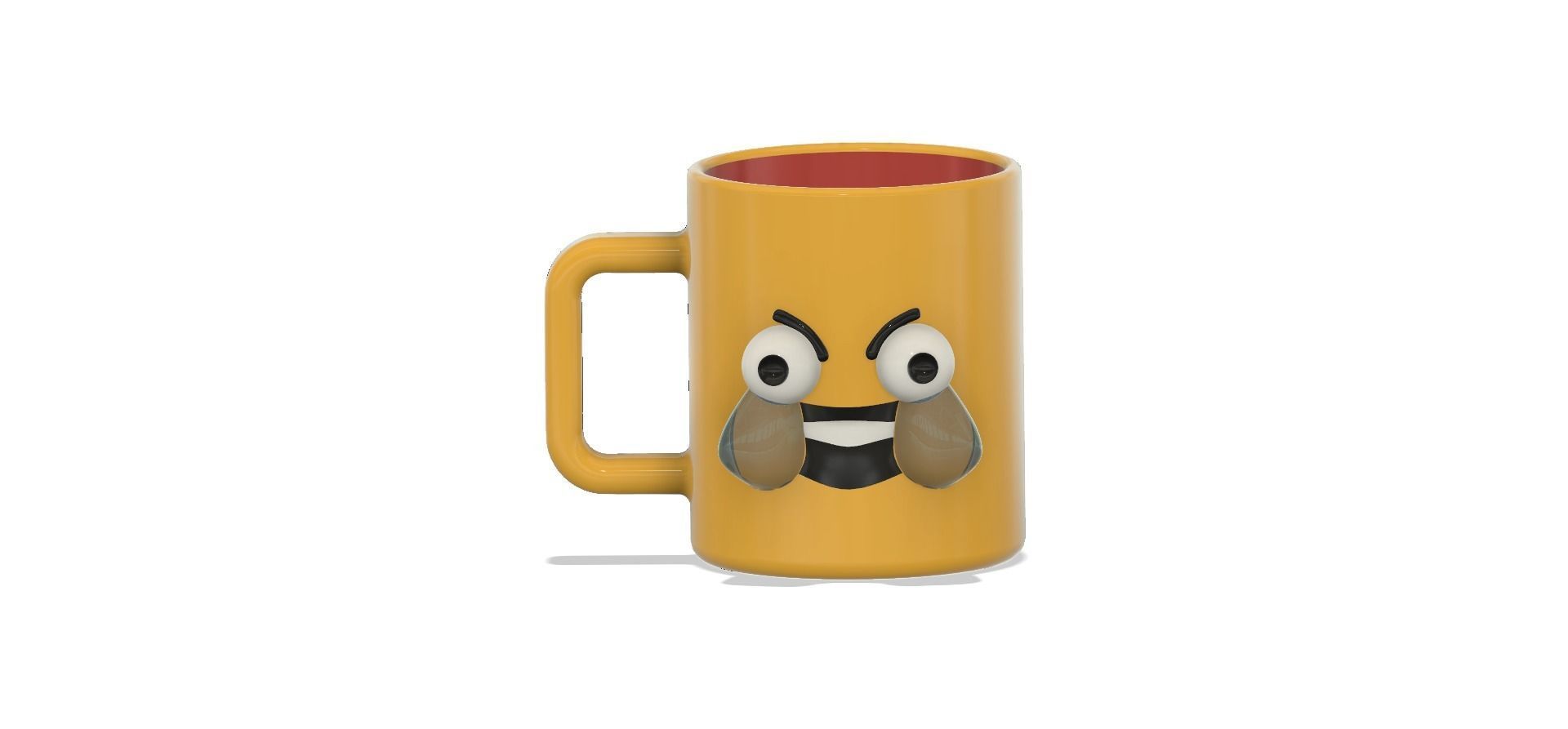 cup crazed house crazy mug emoji tea coffee houseware kitchen dining 3D print model - Mito3D
