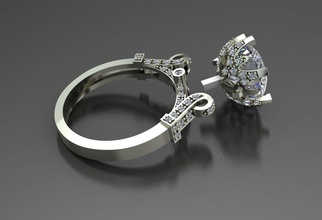 copo anel nupcial diamante presente ouro joalheria personalizado prata mulheres solitário noivado platina casamento branco bandagem feminina safira esmeralda rubi argolas 3d print model - Mito3D