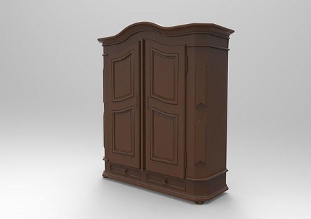 cupboard 010 mid century modern shelving system display cabinet cabinets bookcase sideboard credenzas wardrobe dresser furniture wood house decor 3d print model - Mito3D