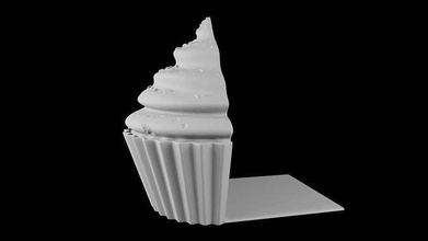 cupcake book holder house office decoration decor accessories 3d print model - Mito3D