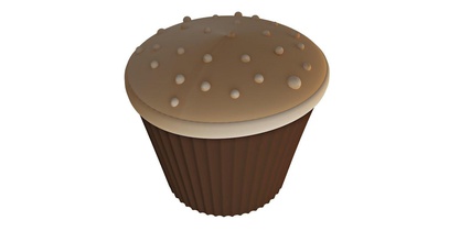 cupcake casa la torta dulce los productos de panadería alimentos cumpleaños vainilla aniversario chocolate el postre muebles 3d print model - Mito3D