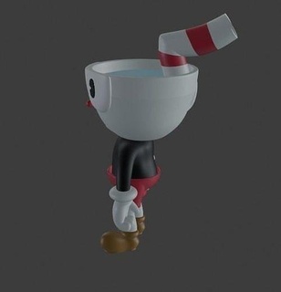 cuphead personaje de video juego illustrazione modelo3d videojuego arte 3d print model - Mito3D
