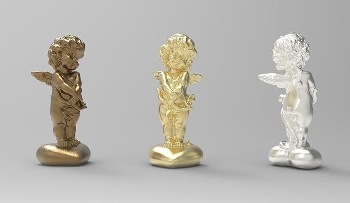 cupido ángel arte esculturas diseño decoración joyería joya imprimible escultura figura oro metal madera plata cnc estatua 3d print model - Mito3D