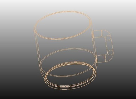 taza muestra sencillez diseño moderno Arte vacío casa cocina comida 3d print model - Mito3D