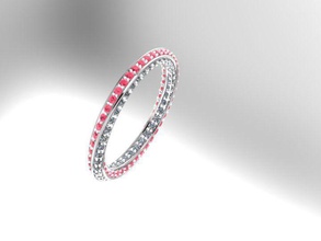 arricciato traccia squillare matrice 3d splendente design lusso spirale argento stampabile decorazione gommare gioielleria anelli 3d print model - Mito3D