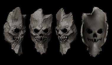 maldito máscara 1 usable moda accesorio tribal mascarada carnaval ceremonial tes3d pasatiempo bricolaje diy 3d print model - Mito3D