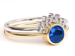 gebogene Diamant-band Ringe Schmuck gold engagement gem Silber genial Diamant-ring Juwel weiß Ohrring ring scheint Luxus Saphir diamant brillant Bekleidung ruby 3d print model - Mito3D