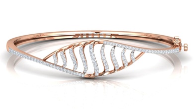 curva brazalete de diamante la boda joyería anillo oro plata joya gem el imprimible compromiso brillante blanco moda y belleza zafiro sterling las pulseras 3d print model - Mito3D