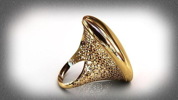 gebogen Verschmelzung Ring Code 1001 Gold Ringe Schmuck Juwel Silber Engagement Diamant Mode druckbar Hochzeit Anhänger Halskette 3d print model - Mito3D