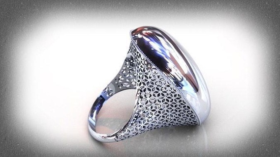curvo fusión anillo código 1002 oro imprimible joya joyería diamante Boda anillos compromiso platino Moda belleza solitario brillante 3d print model - Mito3D