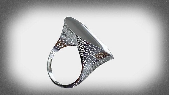 curvo fusione squillare codice 1003 oro stampabile diamante gioielleria anelli Fidanzamento platino gioiello lusso prezioso solitario brillante nozze pendente collana 3d print model - Mito3D
