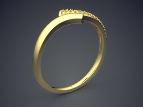 geschwungene ring-cad-5952 Schmuck genial cad design detail diamond engagement gem gold Juwel Platin bedruckbar ist ring Ringe Silber Hochzeit 3d print model - Mito3D