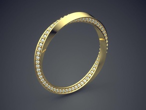 curved ring tiny diamonds cad-5017 brilliant cad design detail diamond engagement gem gold jewel jewellery platinum printable rings silver wedding jewelry 3d print model - Mito3D