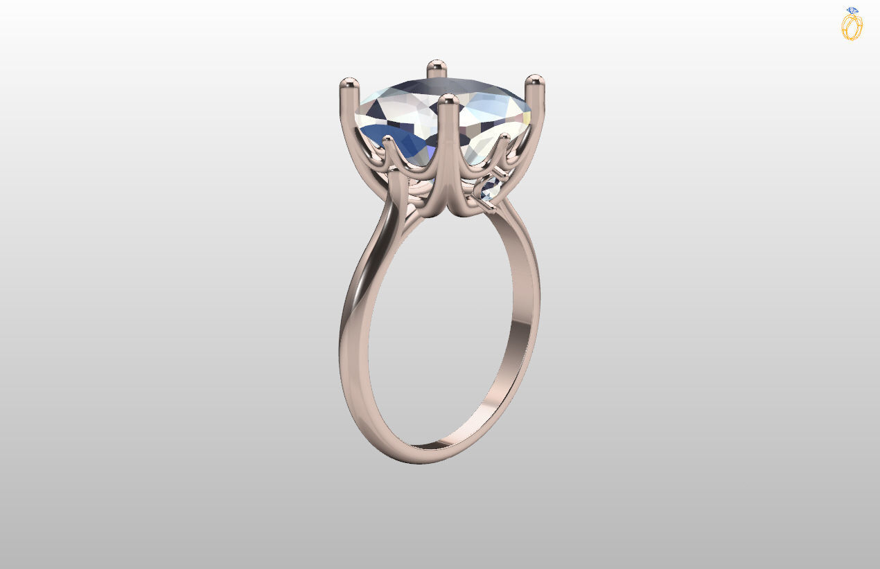 donna cuscino squillare oro diamante arabo gioiello gioielleria moda amore anelli calcolo cad 3dprint 3D print model - Mito3D
