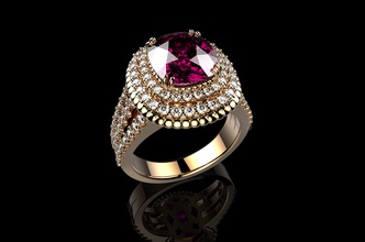 cushion cat ring diamond halo 18k jewelry gold silver sterling jewellery platinum brilliant sapphire ruby engagement fashion beauty vintag rings 3d print model - Mito3D
