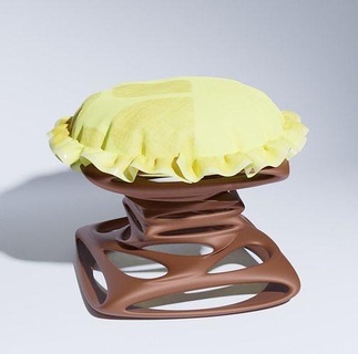 cuscino sedia mobilia interni poltrona posto sedere design moderno camera tavolo divano vita posti legna comfort accogliente tessuto lusso Casa 3d print model - Mito3D