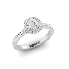 cushion cut diamond ring jewelry engagement gem shining romance wedding rings 3d print model - Mito3D