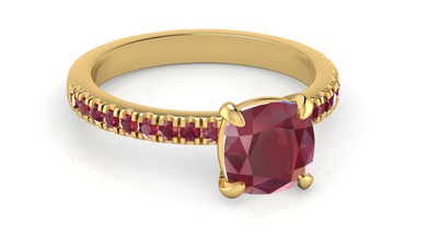 taille coussin anneau bijoux de l'anneau imprimable collier bague en diamant d'argent la livre sterling gem l'engagement brillant le bracelet ruby mode beauté or saphir l'habillement l'émeraude cad les anneaux 3d print model - Mito3D