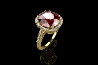 cojín de corte diamante amarillo anillos compromiso la joyería oro plata anillo joya moda engagem brillante cad boda zafiro y belleza ruby diamant gem los 3d print model - Mito3D