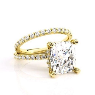 amortiguar compromiso anillo ceñido galería detalle diamante joyería joya quilate imprimible platino brillante libra esterlina Estados Unidos Canadá redondo delicado minúsculo anillos 3d print model - Mito3D