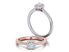 cojín de halo anillo compromiso imprimible modelo la joyería moda los anillos el diamante brillante delicado estados unidos canadá europa promesa 3d belguim 3d print model - Mito3D