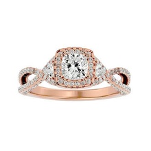 kissen heiligenschein solitär hochzeit engagement ring 360 aussicht schmuck band frauenring gold diamant ringe frauen druckbar 3d print model - Mito3D