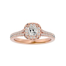 amortiguar aureola solitario boda compromiso anillo 360 joyería joya banda mujer oro diamante anillos imprimible 3d print model - Mito3D