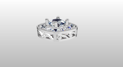 coussin en forme de boucle d'oreille bijoux le platine précieux mariage gem la romance rétro imprimable anneau mode luxe or brillant des boucles d'oreilles 3d print model - Mito3D