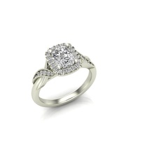 almofada único noivado anel joalheria ouro luxo gema brilhante platina quilate esterlina diamante argolas 3d print model - Mito3D