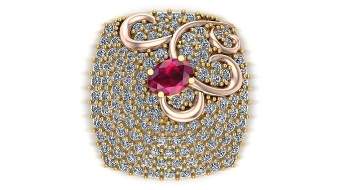 cuscino piazza earing gioielleria oro argento anelli diamante nozze sterlina orecchini 3D print model - Mito3D