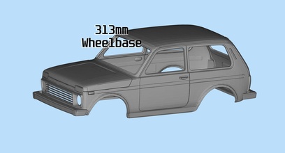 benutzerdefiniert körper rc wagen dateien lada niva russisch geländewagen fahrzeug reifen 4x4 rahmen autos drucken hobby automobil suv 3d print model - Mito3D