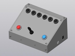 custom button box simracing case buttonbox 3d 3dprint 3dmodel arduino leonardo racing driving hobby diy electronics 3d print model - Mito3D