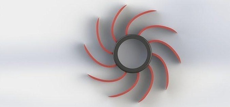 Douane ventilateur 4 l'eau refroidissement hélice loisir DIY mécanique pièces 3d print model - Mito3D
