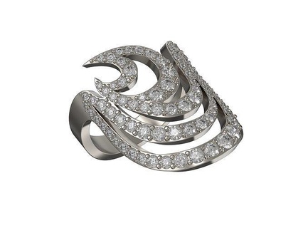 Benutzerdefiniert golden Ring Diamanten Engagement Schmuck Gold Silber Design 3d Modellieren Drucken cad Solitär Billion Oval Heiligenschein Lünette pflastern Diamant Juwel brillant Ringe 3d print model - Mito3D
